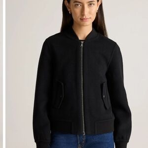 Quince Black Women's Bomber Jacket